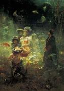 Ilya Repin Sadko in the Underwater Kingdom, oil painting reproduction
